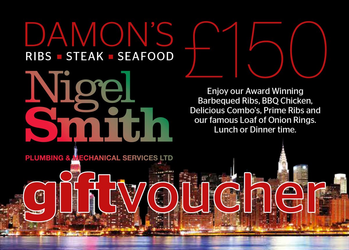 🥩 #WIN £150 OF <a href="/DamonsUK/">Damons UK</a> VOUCHERS 🥩 TO ENTER...👍You must LIKE our Facebook Page 📝 COMMENT, TAG in 3 or your Friends and SHARE this post!! 🎁 T&amp;C's ⬇️
nsmithplumbing.co.uk/.../win-150-of…