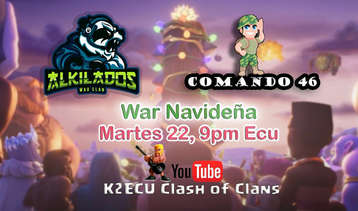 Mini evento navideño 🎄🎄, 2 equipos en una sola guerra 🔥💣, a compartir y disfrutar se ha dicho. Directo por el canal de Leo youtube.com/channel/UCnBw-…, sorteo de 2 pases en el directo, los esperamos 👏🏻✌️💪.