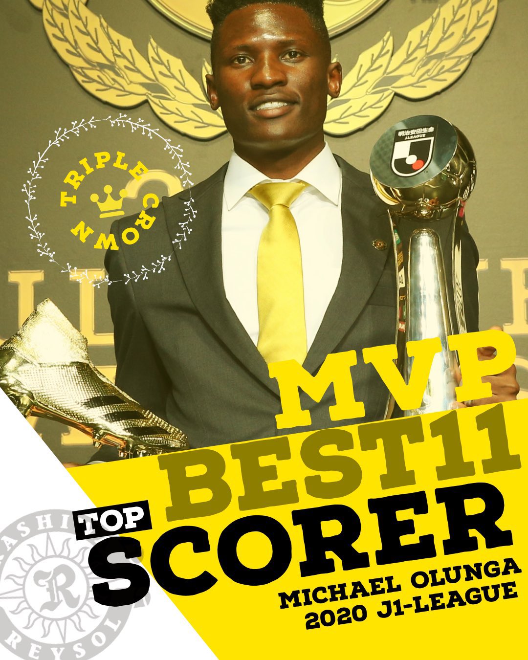 Michael Olunga Mvp Best 11 And Top Scorer J League En Reysol Official J League Dazn Jpn T Co Jdfr5g5g5o Twitter