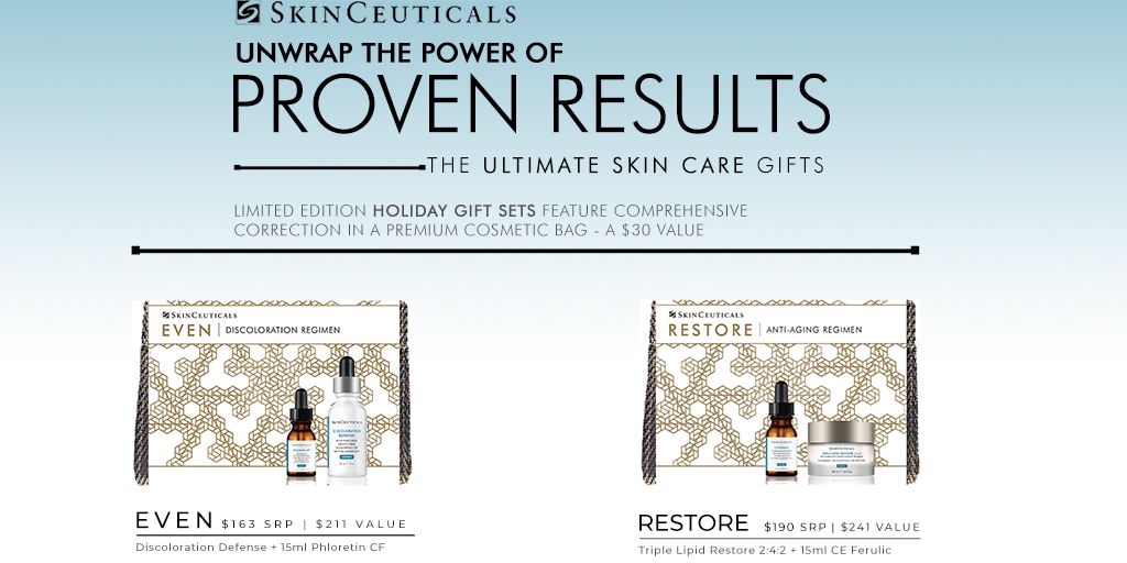 A last minute gift for skincare lovers! Purchase limited edition holiday gift sets from Skinceuticals. Hurry! They're going fast - purchase before end of day, Wednesday!