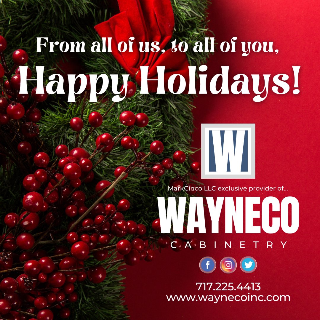WaynecoKitchens's tweet photo. Happy Holidays!!! 
#waynecocabinetry #markcinco #toysfortots #custom #customkitchens #custombathrooms #yorkpa #supportlocal #holidayseason #cabinets #customcabinetry https://t.co/3iOrSww98B
