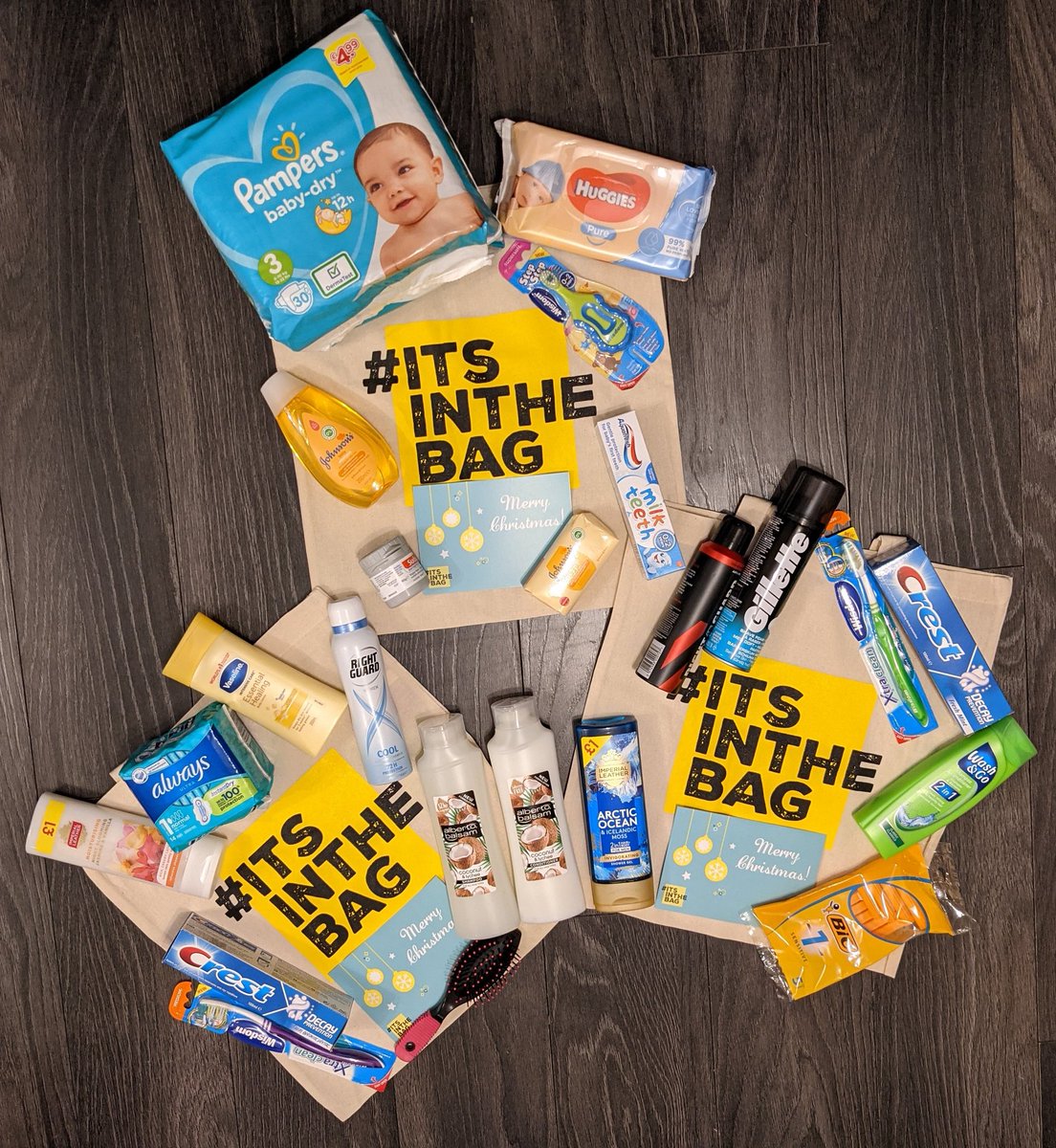 prominentpr's tweet photo. Today we dropped off donations at @TheBasicCharity that we collected on behalf of @thehygienebank for their Christmas campaign #itsinthebag!
We hope these make a difference to people who might be struggling this Christmas.
#charity #donations #christmas https://t.co/t0GcDhCcon