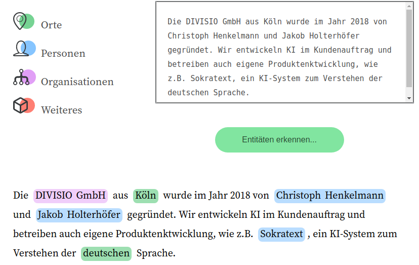 Ab jetzt könnt Ihr auf unserer Webseite drei Anwendungsfälle unserer NLP/NLG Engine „Sokratext” interaktiv ausprobieren: divis.io/divisio-sokrat…