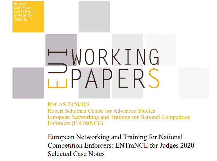 📜The latest #ENTraNCE working paper is out! 23 case notes, summarising recent national judgments in the field of #EUcompetitionLaw

🔗Download the pdf: cadmus.eui.eu/bitstream/hand…