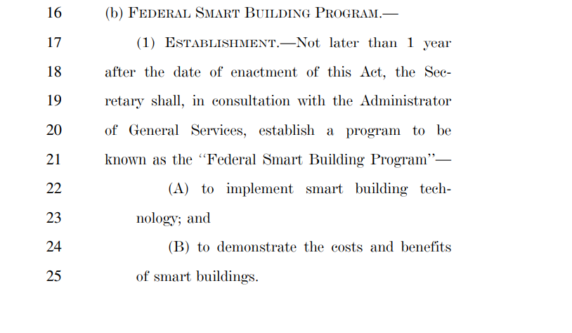 Sorry you're about to be foreclosed on. But at least you'll be purchasing "Smart Buildings" for the feds!