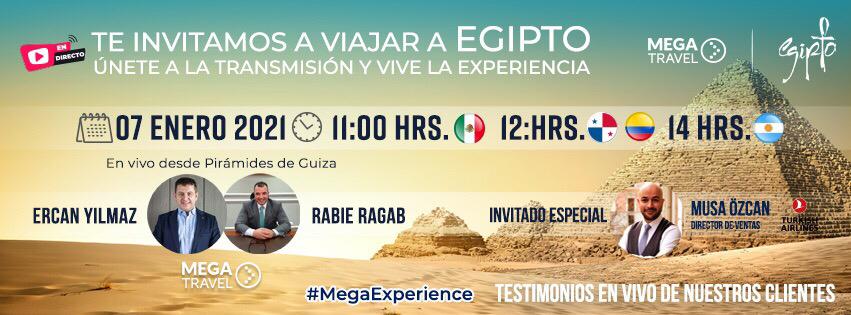 eyilmaz_mx's tweet photo. Estás invitado al primer #MegaExperience del año desde #ElCairo con muchas sorpresas. #Egipto ya está abierto al #Turismo. @MegaTravel_MX te espera.
@pasillotco @traficomagazine @NexosTuristicos @AVLatam @SignatureTurkey @TravelReportMX @MTourismEgypt @TourismandAntiq https://t.co/WGCeKqMDPL