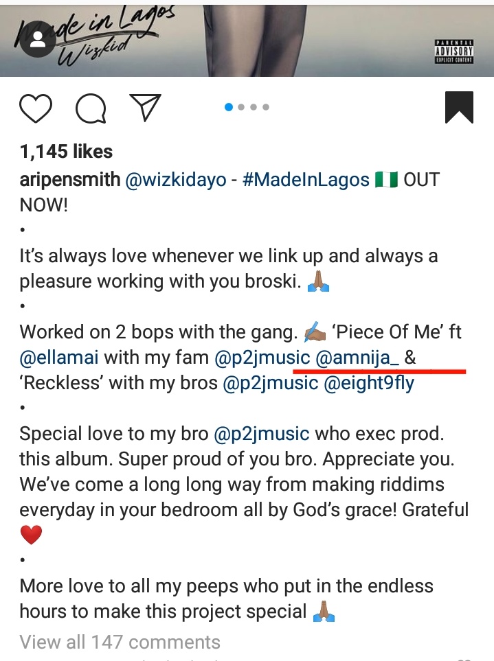 8/ Davido:*uses peruzzi weh nobody bin know, on a song*Dem: *cries about it for ages*Wiz: *uses a 12x grammy nominated songwriter weh de write for big US artistes, on a song*Dem:*never talks about it at all*