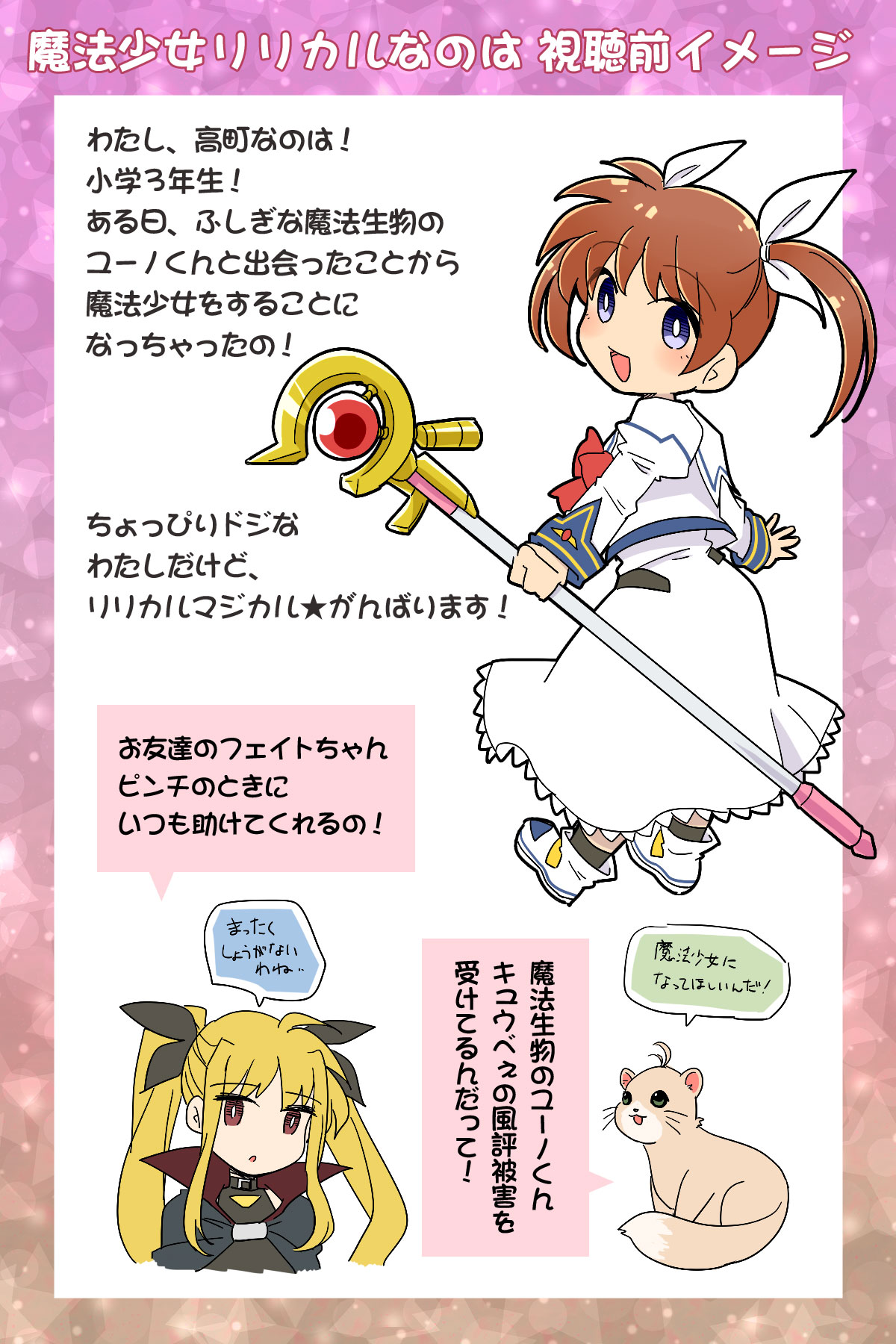 猫太 魔法少女リリカルなのは無印 A S Stsまで踏破したので 視聴前イメージと実際に与えられたものを描きました T Co Xwisetsliw Twitter