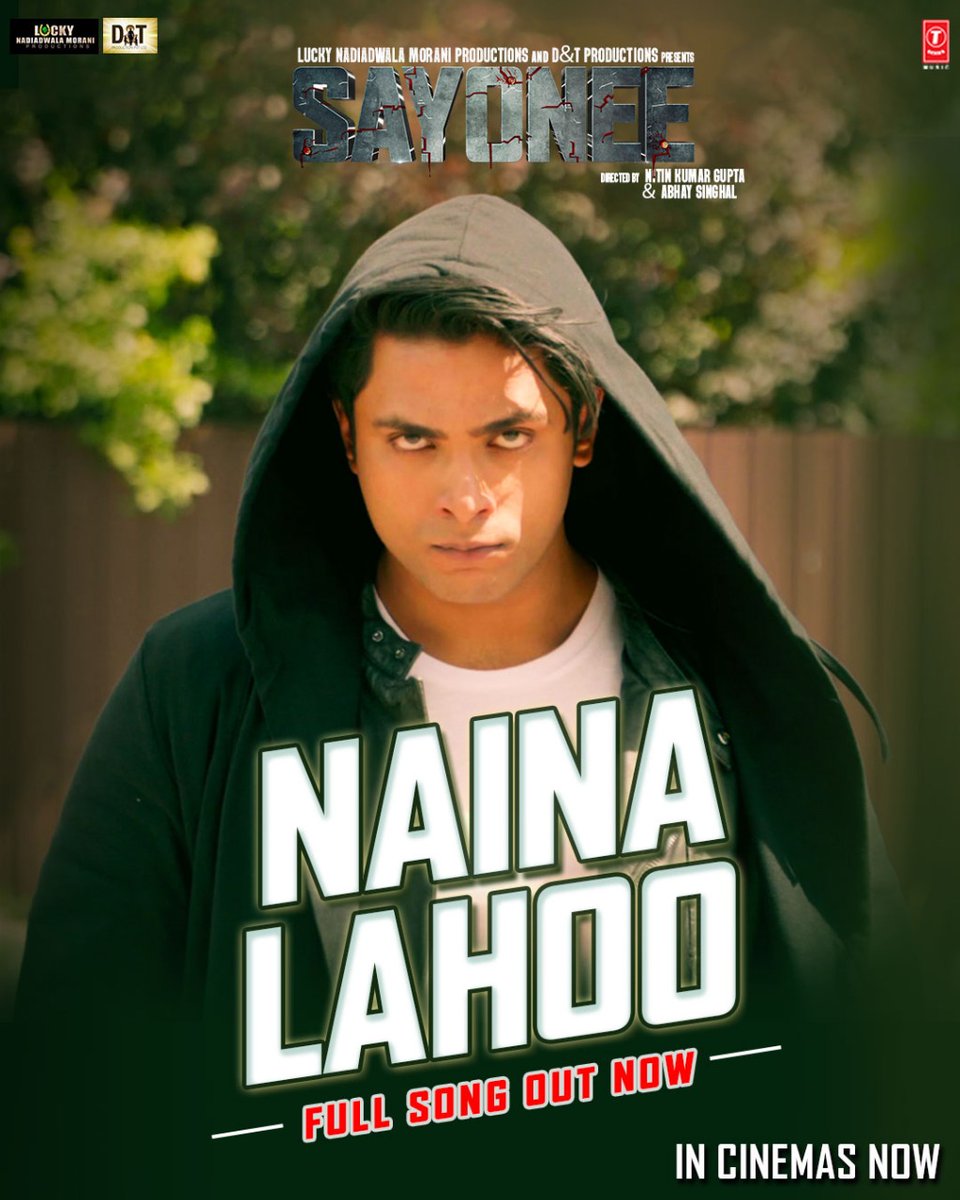 SayoneeTheMovie's tweet photo. Experience the pain of love with, 'Naina Lahoo' in the voice of Salman Ali from the film #Sayonee.

Full Song Link: https://t.co/ml8g0lNIDy

Book Your Tickets On:
BMS: https://t.co/ZKiWX6nfoz
PayTm: https://t.co/QFK4t6xZyO

#RahulRoy @tanmayssingh9 @musskansethi9 @MoraniMohomed https://t.co/V7ymJvbVCj