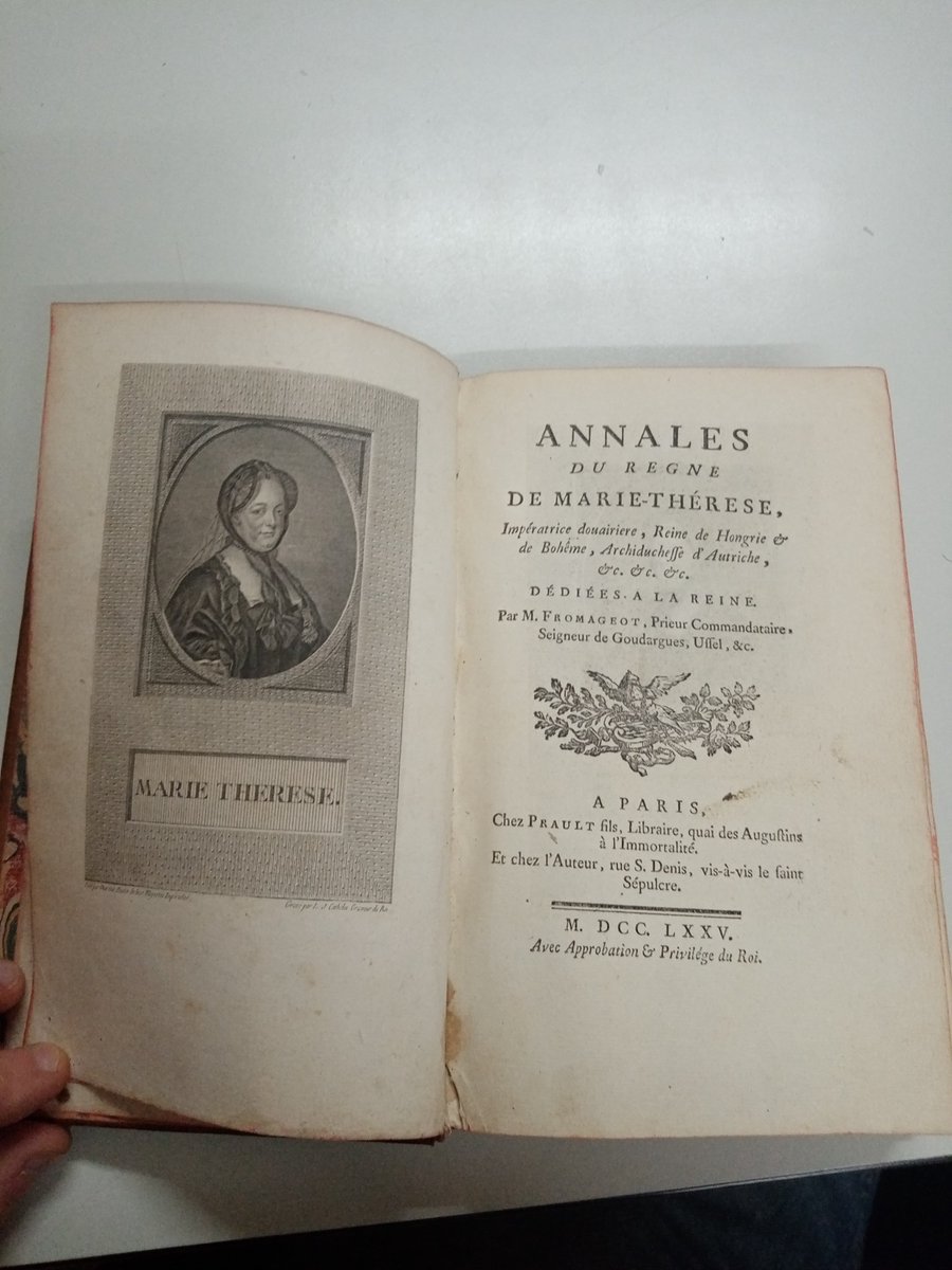 LibrairieHuret's tweet photo. 🔸️ Livre rare 🔸️ 

Annales du règne de Marie Thérèse, Impératrice douanière, Reine de Hongrie &amp; de Bohème, Archiduchesse d'Autriche.

Auteur : Abbé Fromageot, Seigneur de Goudargues
Année :  1775 https://t.co/jzjfzZSOeY