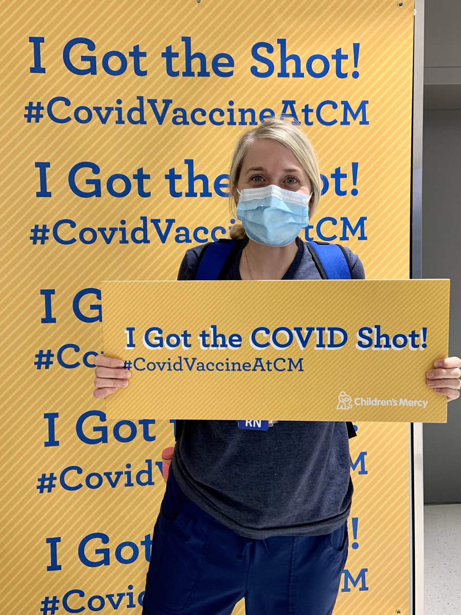Relieved and #grateful. Thank you, <a href="/ChildrensMercy/">Children's Mercy</a>!! ❤️💚 Spread HOPE this holiday season. 💉✅ #CovidVaccineAtCM