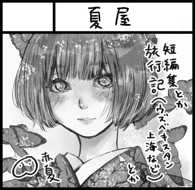 1/17関西コミティア、スペース頂けてました。
H14「夏屋」です 