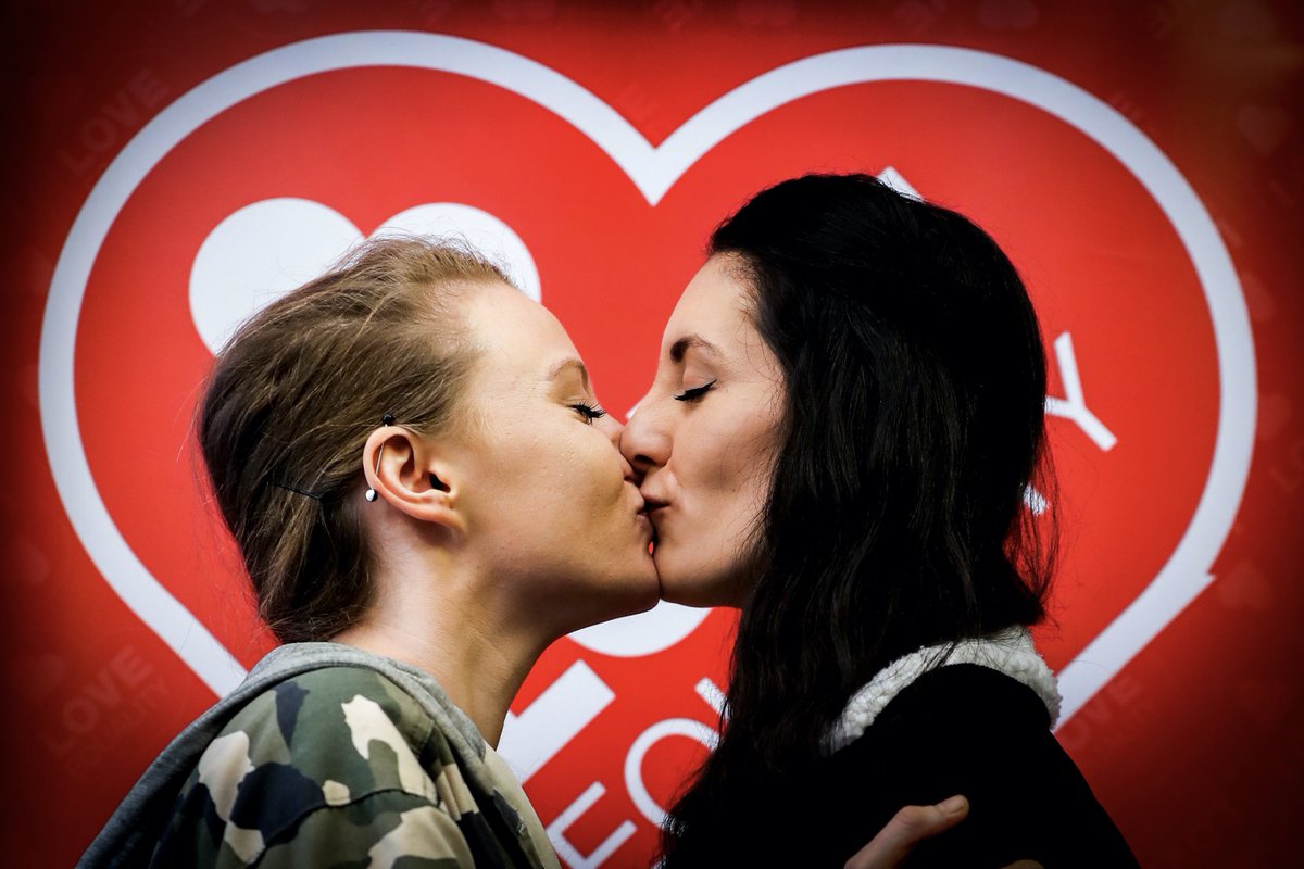 Robyn Peoples (left) and Sharni Edwards, became the first couple to have same-sex marriage in Northern Ireland - on February 11 2020. Liam McBurney/PA