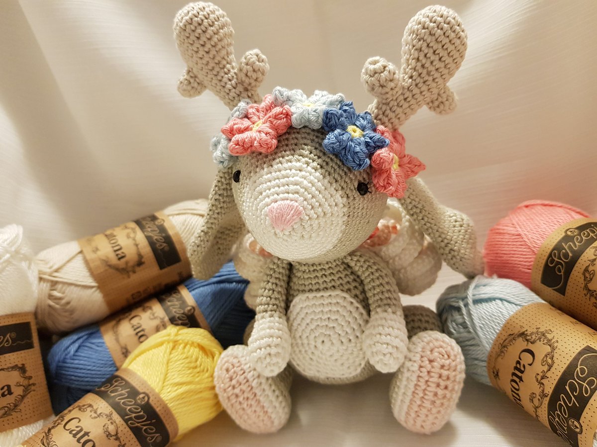 Willow the Wolpertinger by LittleAquaGirl from 'Unicorns, dragons and more fantasy amigurumi 2'. #Amigurumi #crochet #handmade #handcrafted