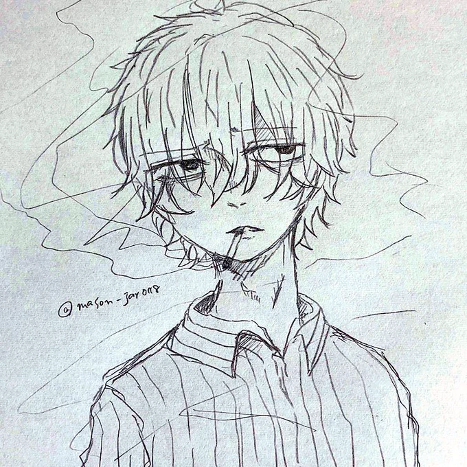 これは過去に描いたアタイの喫煙ドポチ 