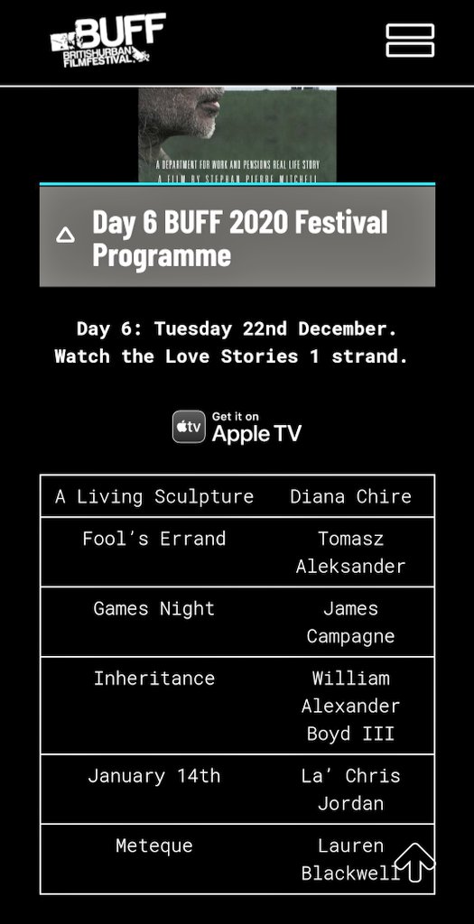 Currently Beaming with Pride,  <a href="/Mete_que/">Métèque</a> is now showing on <a href="/AppleTV/">Apple TV</a> as part of @buffconnects !! Big thanks to the team at BUFF!

#BUFF #Apple #Appletv #Shortfilm