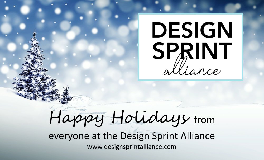 sprint_design's tweet photo. #happyholidays from everyone at the Design Sprint Alliance!  Stay tuned for many more updates and developments in 2021: https://t.co/U6dHVIhxJH https://t.co/73wdrYEani