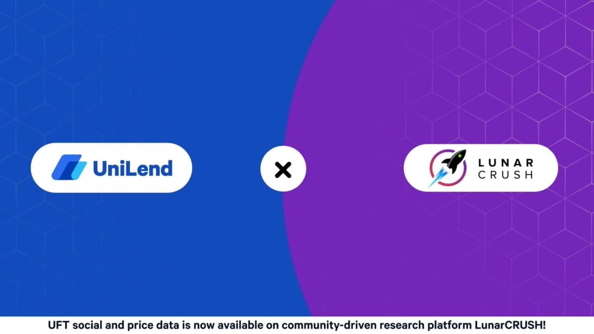 foundermyvlk's tweet photo. #Community #RealTimeData #Feeds #Unilend 

Social-driven crypto research platform @LunarCRUSH has listed @UniLend_Finance as Alpha release quickly approaches! 🤝
———————————————— https://t.co/fkK1DWf2sR
