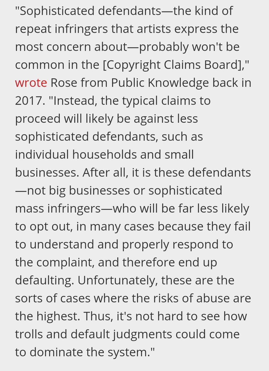 Article points opt out rules undermine the alleged purpose of CASE (creators protecting work against exploitation by business) but will make it easy to harass individuals. A dream for © trolls &if platforms respond to CASE like they do DMCA it could be a way to silence speech.