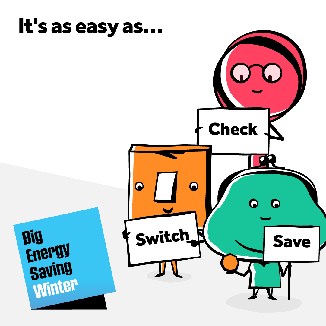 Worried about money? Big Energy Saving Winter is here to help you cut your energy bills and get all the financial support you’re entitled to.

Check, Switch and Save with Big Energy Saving Winter:
ensvgtr.uk/Y8UnI

#BESW #Energy #EnergyEfficiency #EnergyBills