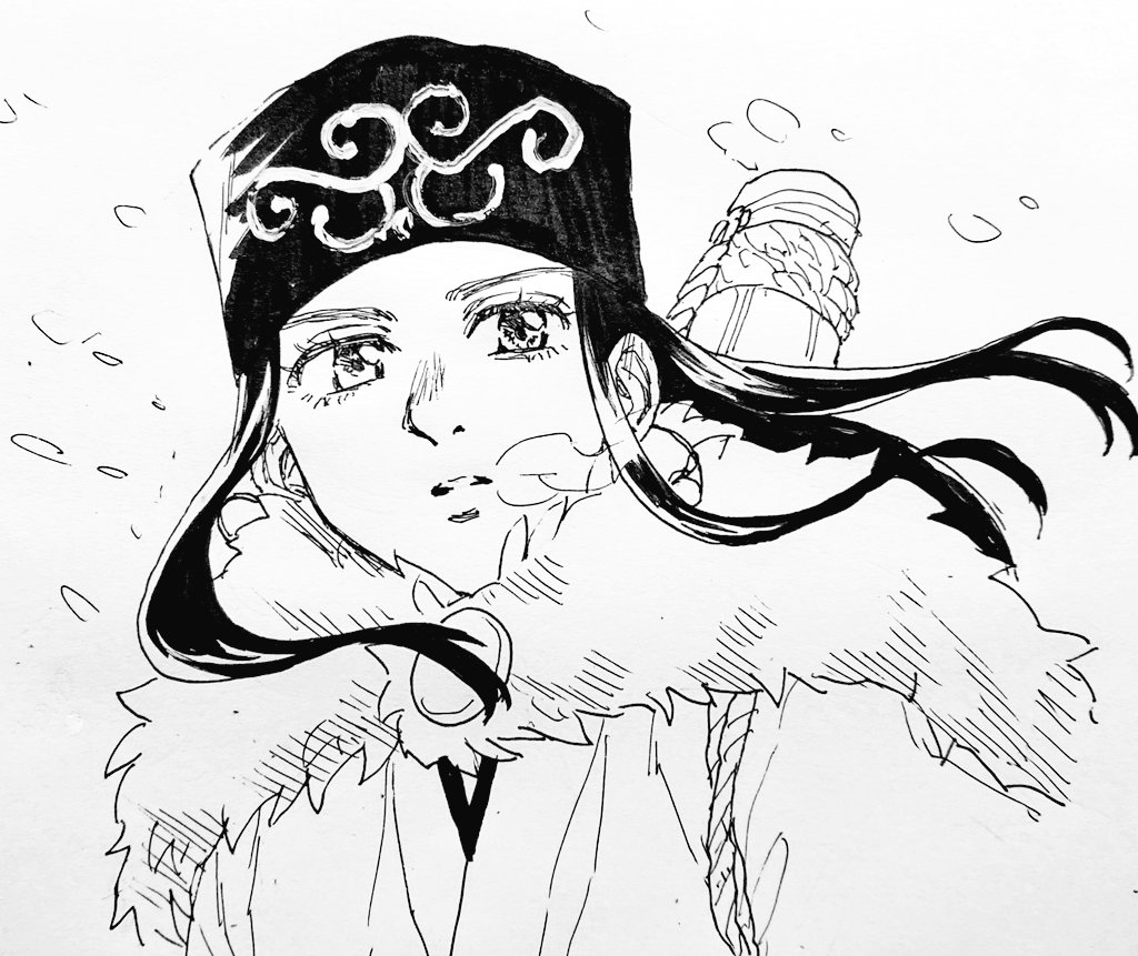 落書きアシリパさん アシリパさん気高さが相まってどんどん美しくなっていく…… 