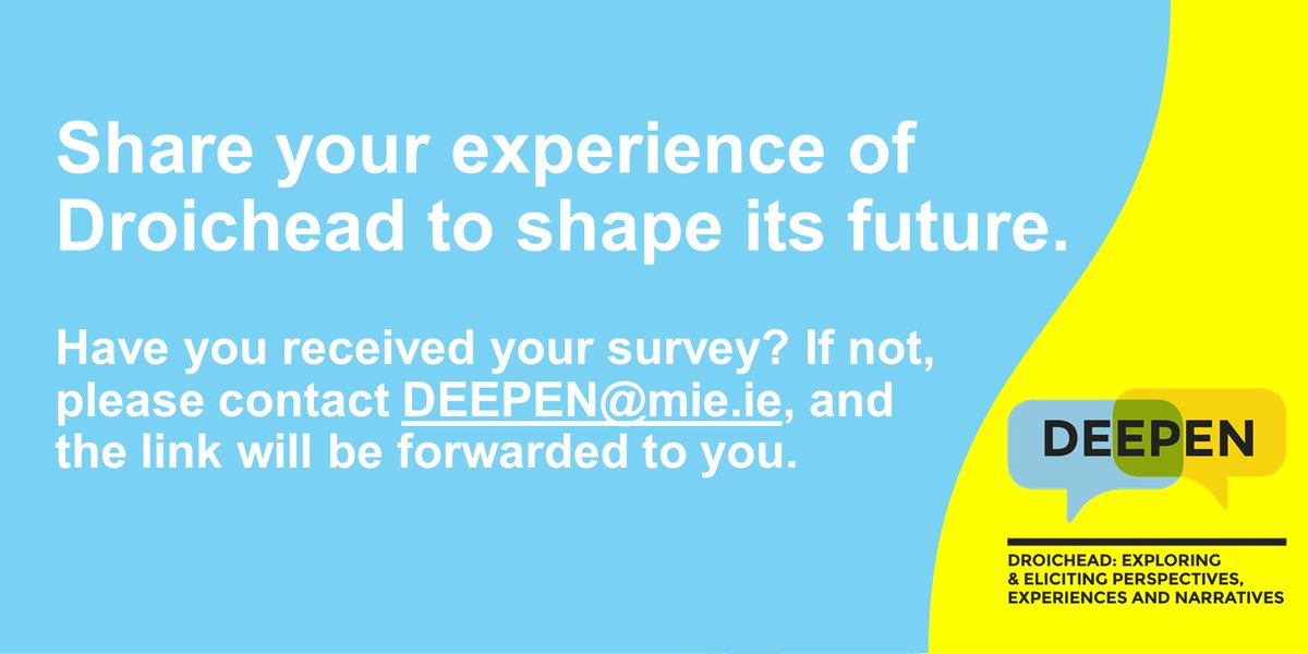 TeachingCouncil's tweet photo. The DEEPEN Project survey deadline has been extended to the 15th January 2021.  We want to hear from you! @DEEPEN_Project  @IPPN_Education https://t.co/ti7AAvFsKv