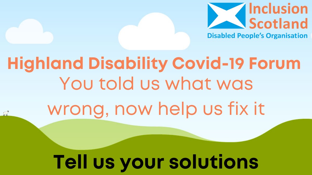 You told us what wasn't working for you, now help us by saying what you think is needed to change things!

Click the link to answer our five short questions so we can get as many of your ideas as possible.

Click the link to start making the change! bit.ly/HighlandDisabi…