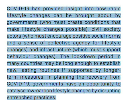 @dericklehmann @redmcgraw1 @fordnation This is why the lockdowns are happening. Read sections 13 and 14 of the UN Emissions Gap Report. They're trying to change how we live, permanently... wedocs.unep.org/bitstream/hand…