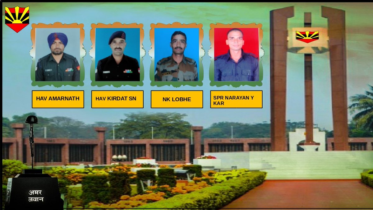 easterncomd's tweet photo. #IndianArmy
#20Dec2020

#LtGenAnilChauhan, #ArmyCdrEC and all ranks offer tributes to the sacrifice of Hav Amarnath, Hav Kirdat SN, Nk Lobhe &amp; Spr Narayan Y Kar; offer deepest condolences to the family.

@adgpi
@SpokespersonMoD https://t.co/CcjEJTfMAt