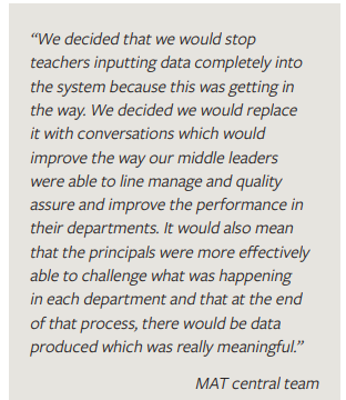 The Trust (formerly led by  @RosMcM who is also quoted) reflects how the previous systems had data for the sake of it, high workload and little impact. So they stopped.