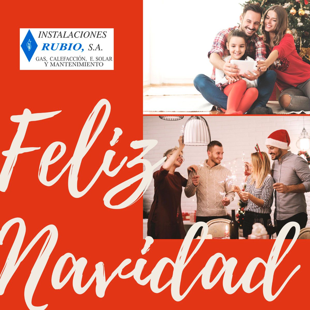 InstaRubio's tweet photo. ¡#InstalacionesRubio os desea #FelizNavidad!🥂🎄

Pensamos en cada uno de vosotros👨‍👩‍👧‍👦 cuando pedimos nuestros deseos para el nuevo año: salud, prosperidad y buenos momentos.🌟

Como expertos en #Climatización, estaremos un año más a vuestro lado 👉https://t.co/ofGn5vFbAR https://t.co/4GeLubnTnm
