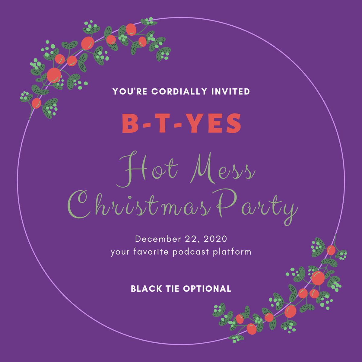 BTYESPod's tweet image. It's the B-T-YES Hot Mess Christmas Party! Join us for some holiday themed activities and discussions, like our holiday traditions, what we'd get BTS for Christmas, and which songs would make the best holiday remixes for a future BTS Christmas album. Happy Holidays!
@BTS_twt