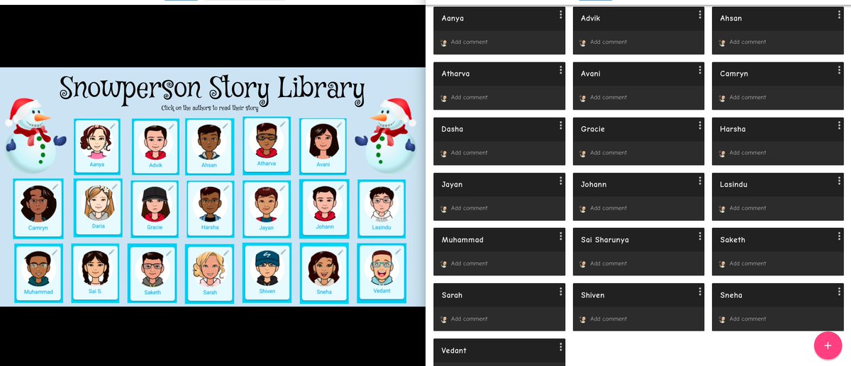 Ferraris_Gr5's tweet photo. Young writers read &amp; complimented the Snow Person stories they wrote.  Focused on sentence beginnings and word choice for the text &amp; creating pictures using digital elements.  Used @googledrive @PixtonEDU and @padlet
 to put it all together. https://t.co/umg6OGgveG