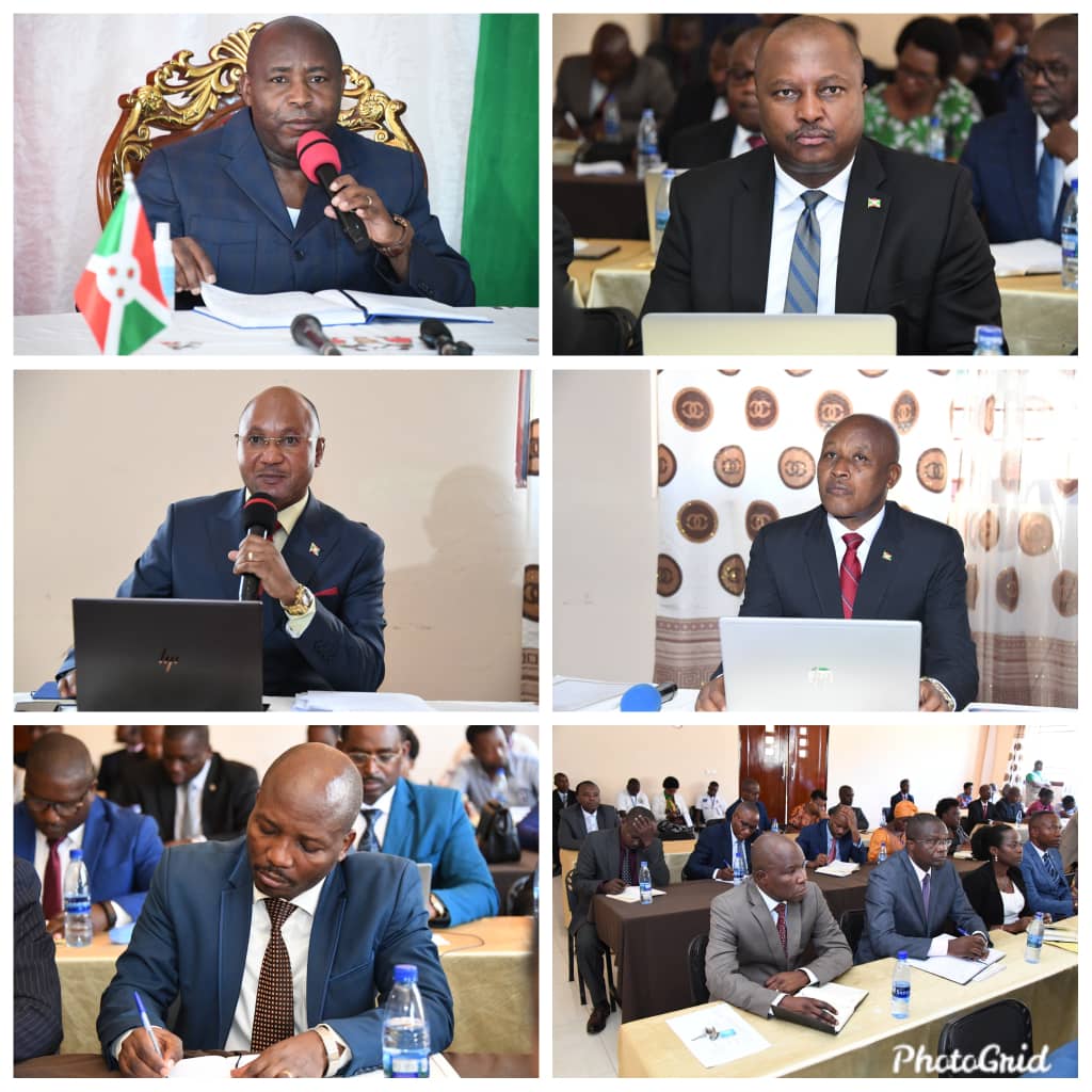 MAEBurundi's tweet photo. The #Burundi Minister of Foreign Affairs&amp;Development Cooperation H.E Amb.Albert SHINGIRO @AShingiro participates in the government retreat at @Gitega,launched by the President H.E Evariste NDAYISHIMIYE @GeneralNeva to assess the new institutions,6 months after their establishment https://t.co/MtQLqjREet
