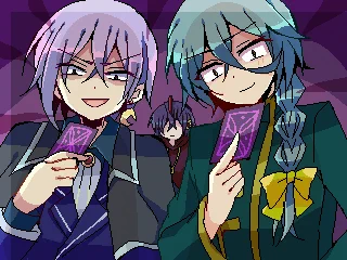 『暇な夜にポーカーをしているキャラ。勝者は誰ですか…?』というお題をいただいて思い出したことなのですが
ボナステの没シナリオで
みんなでカードゲームをするシーンを入れたいなと思い
スチルだけ描いていたやつを供養…

お題微妙に関係なくてすみません?
お題くださってありがとうございます! 