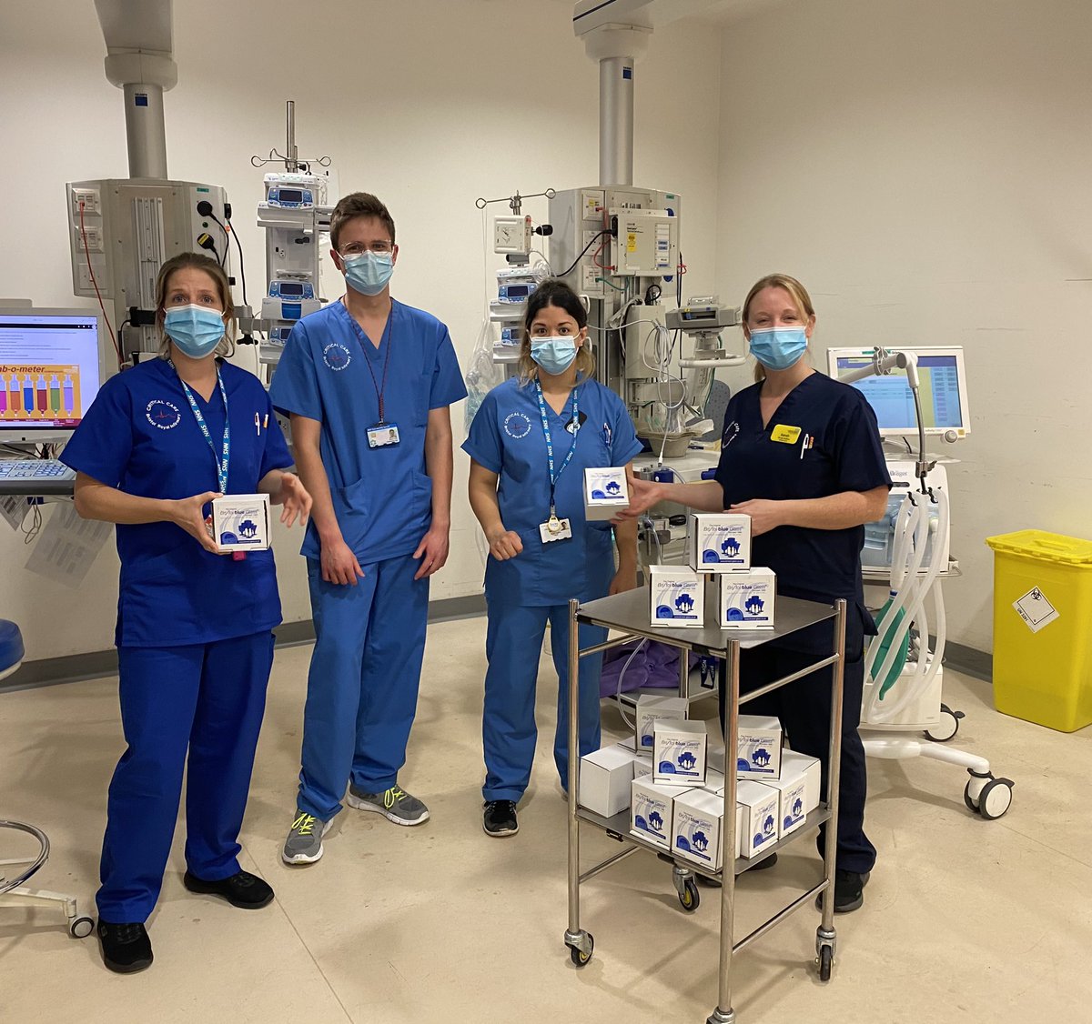 Michael_lawts89's tweet photo. #HoHoHo Tis the season to be jolly on #CICU @uhbwNHS A massive #thankyou to @aboveandbeyond1 for our amazing #Christmasgifts and support through a difficult year! We love our @bristolblueltd #baubles 😊 https://t.co/jsM8Y70Zax