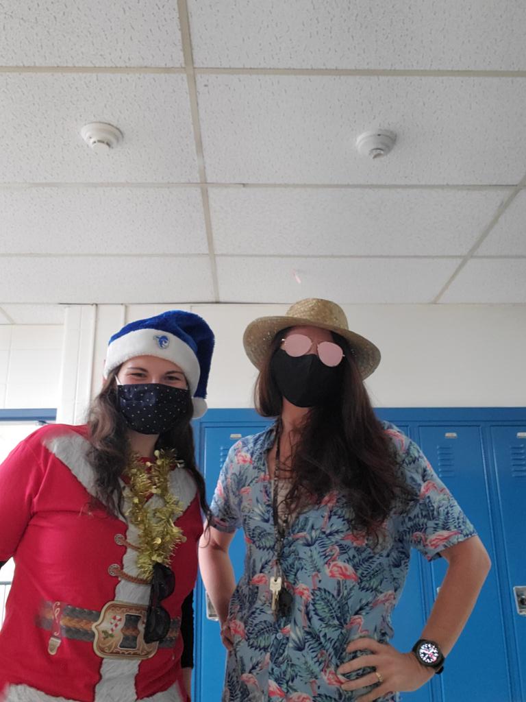Summer in December, Santa on vacation! 
<a href="/WooSTUCO/">Woodbury HS Student Council</a> #herdspiritweek