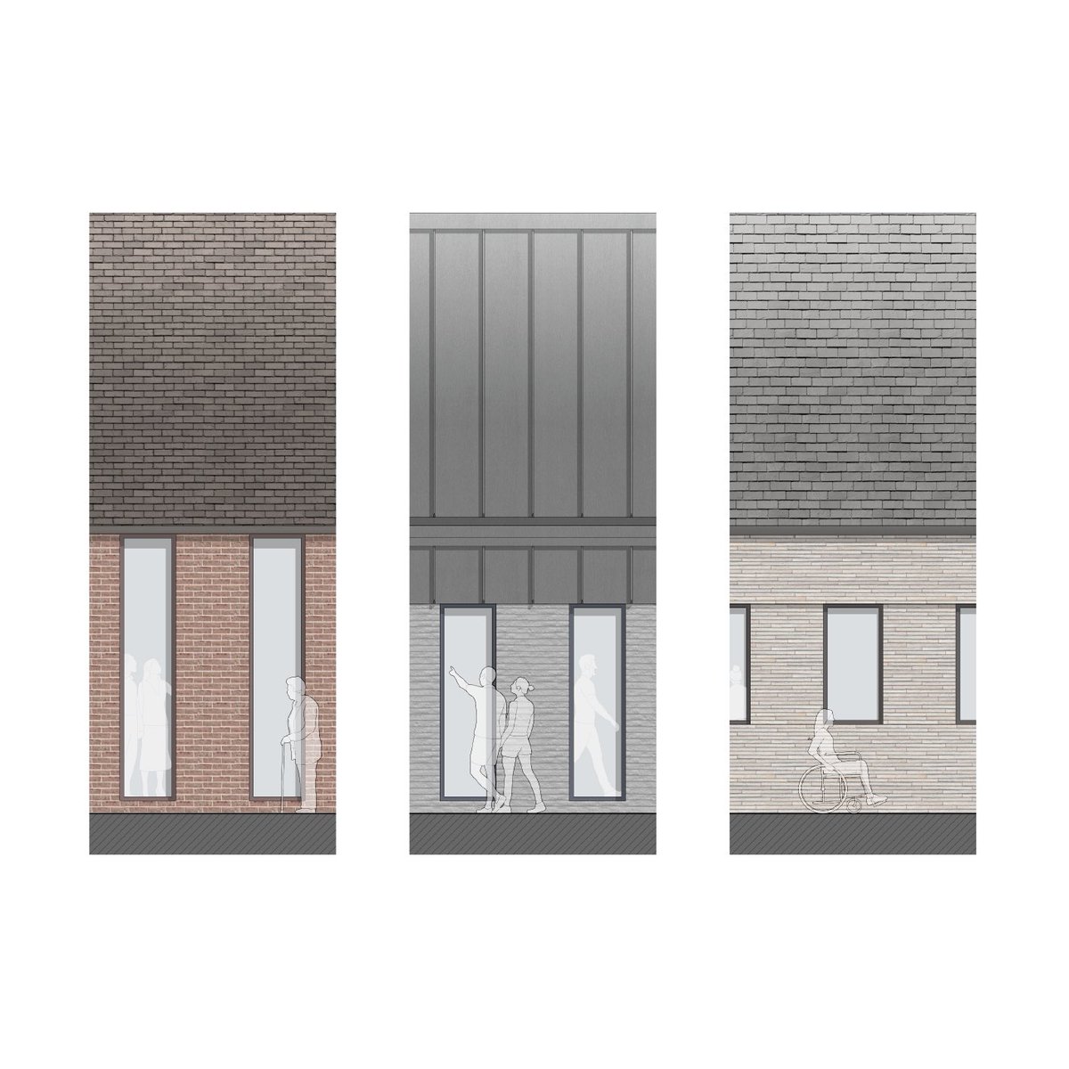 wearebba's tweet image. #wearetesting facade options for a new community building in a conservation area, opposite a Grade I listed church. As part of the ongoing design process we have been exploring a range of materials, colours and finishes. #wearebba