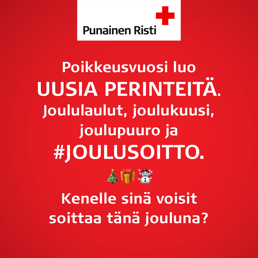 PunainenRisti's tweet photo. Jakaisitko tämän? Ja aloitetaan uusi jouluperinne #joulusoitto! 🎄❤️

#punainenristi https://t.co/pV7dvE0kFS
