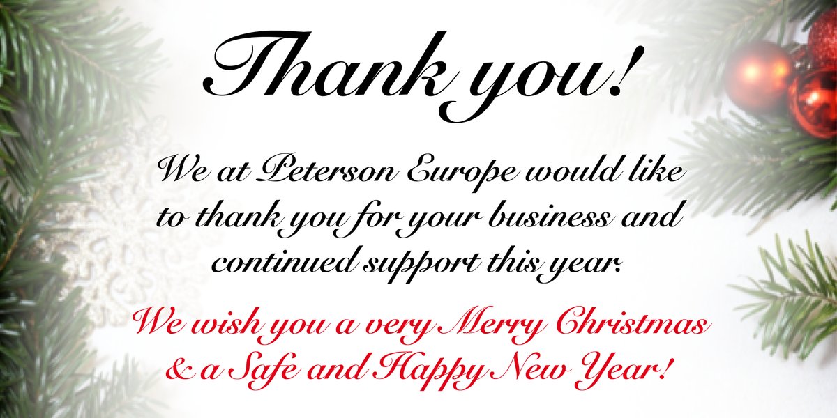 Merry Christmas &amp; Happy New Year! We will close for the holidays at 5.00pm on the 23rd December 2020 and reopen at 8.30am on the 4th January 2021. Stay safe! petersoneurope.co.uk

#PetersonEurope #LEDLighting  #AuxiliaryLights #VehicleLighting #Quality #Reliability