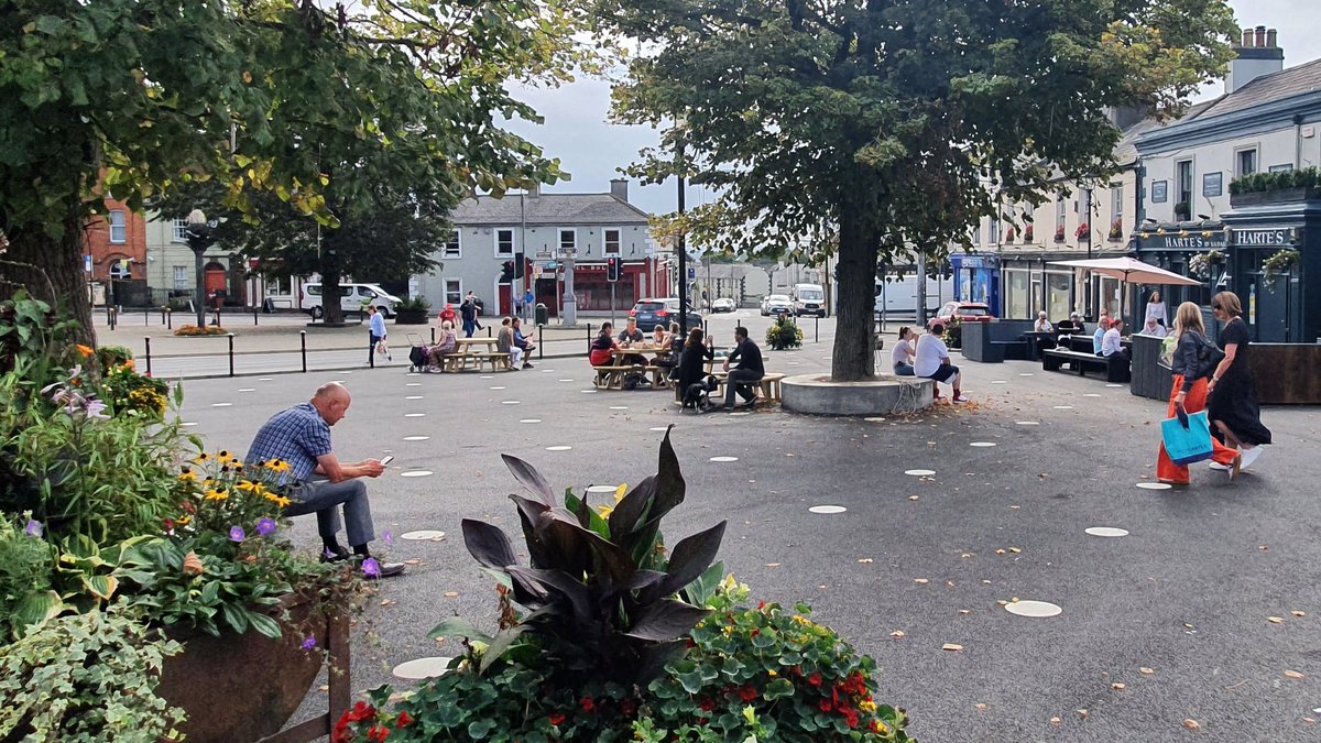 Towns and cities reallocated space from car sitting to people sitting and we are all the better for it. Public seating, parklets, inclusive benches welcomed people to outdoor public spaces - to stop, rest, meet, and enjoy a sense of place.  #BETop10  #placemaking  @KildareCoCo