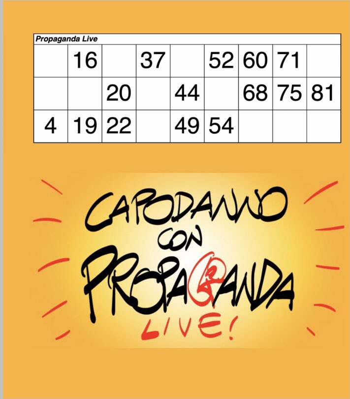 ale_dago's tweet photo. fatto! #propagandalive #propagandatombola https://t.co/t872epDOFV