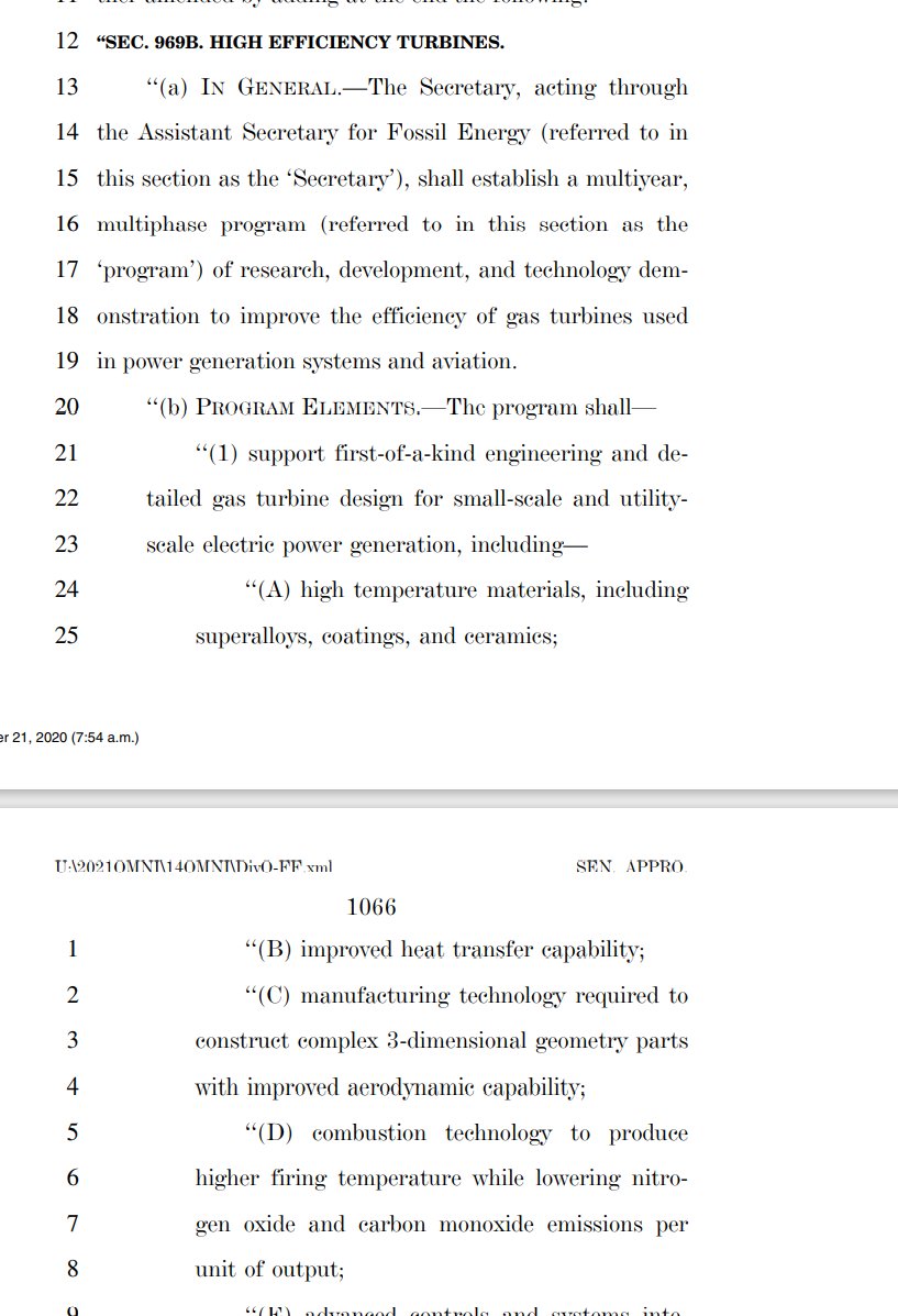 High efficiency turbines: $50,000,000 a year