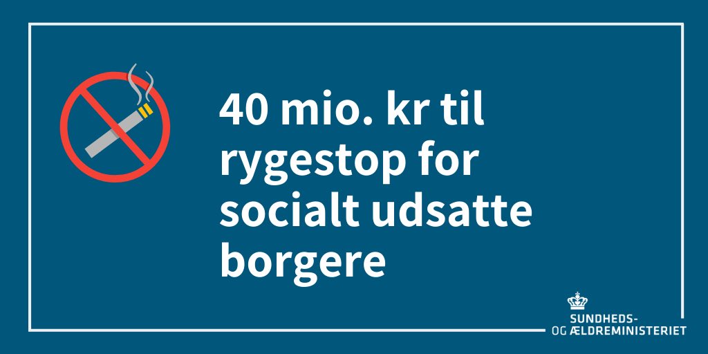 DKsundhed's tweet photo. 24 kommuner modtager penge fra #FL2020 til rygestopindsats til socialt udsatte borgere #dkpol #sundpol #stoprygning

https://t.co/GZegsnqgPR https://t.co/s1AYh78z0T