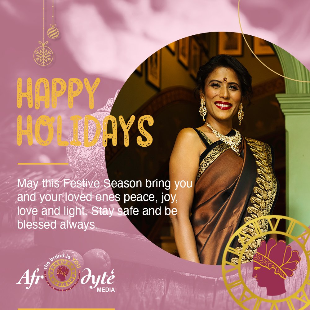 AfrodyteMedia's tweet photo. Happy Holidays. May this Festive Season bring you and your loved ones peace, joy, love and light. Stay safe and be blessed always.

#Christmas #Festive #FestiveSeason #Marketing #Media #MerryChristmas #Joy https://t.co/W8VW2CcT60