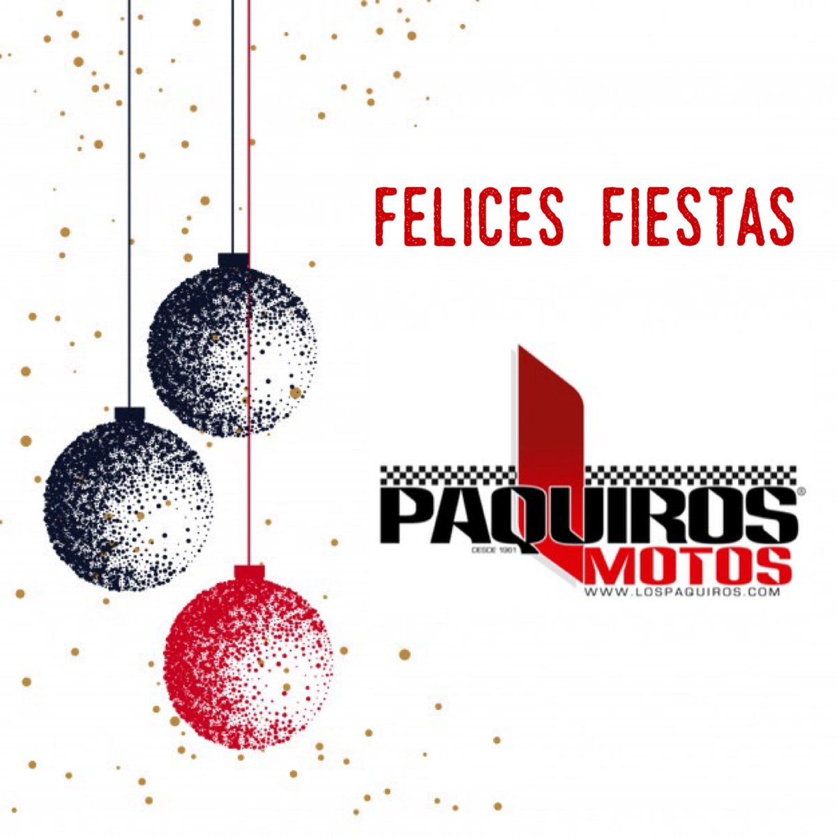 ✨ Todo el equipo de Paquiros Motos, os desea Felices Fiestas 🎄

⚫️⚪️🔴