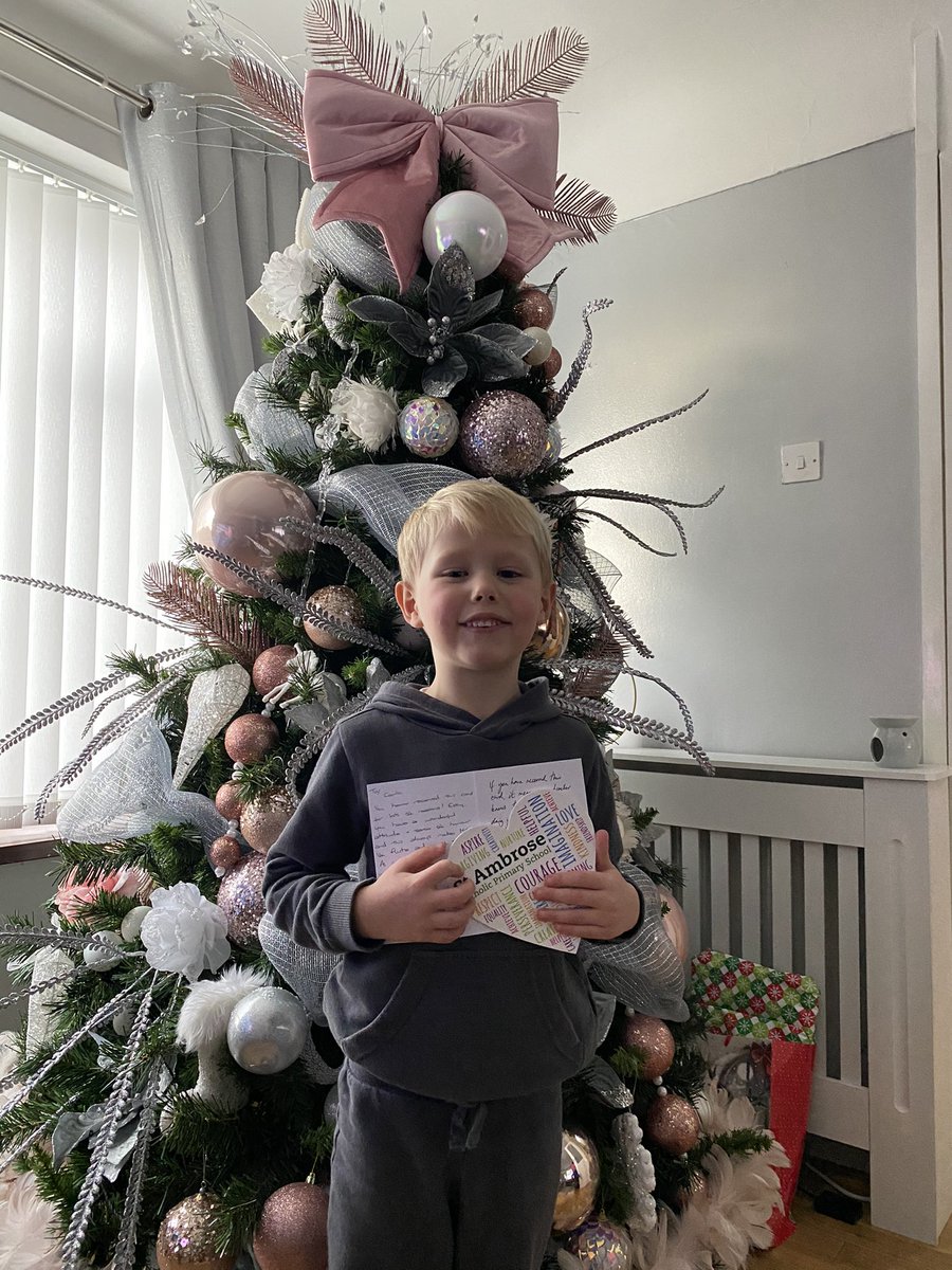 When you come home from a santa adventure to this!! I am one super proud mum thankyou <a href="/MrMacKenzieY1/">Mr MacKenzie</a> and <a href="/StAmbroseSpeke/">St Ambrose Catholic Academy</a> for your amazing words! Happy xmas 🎅🏼❤️