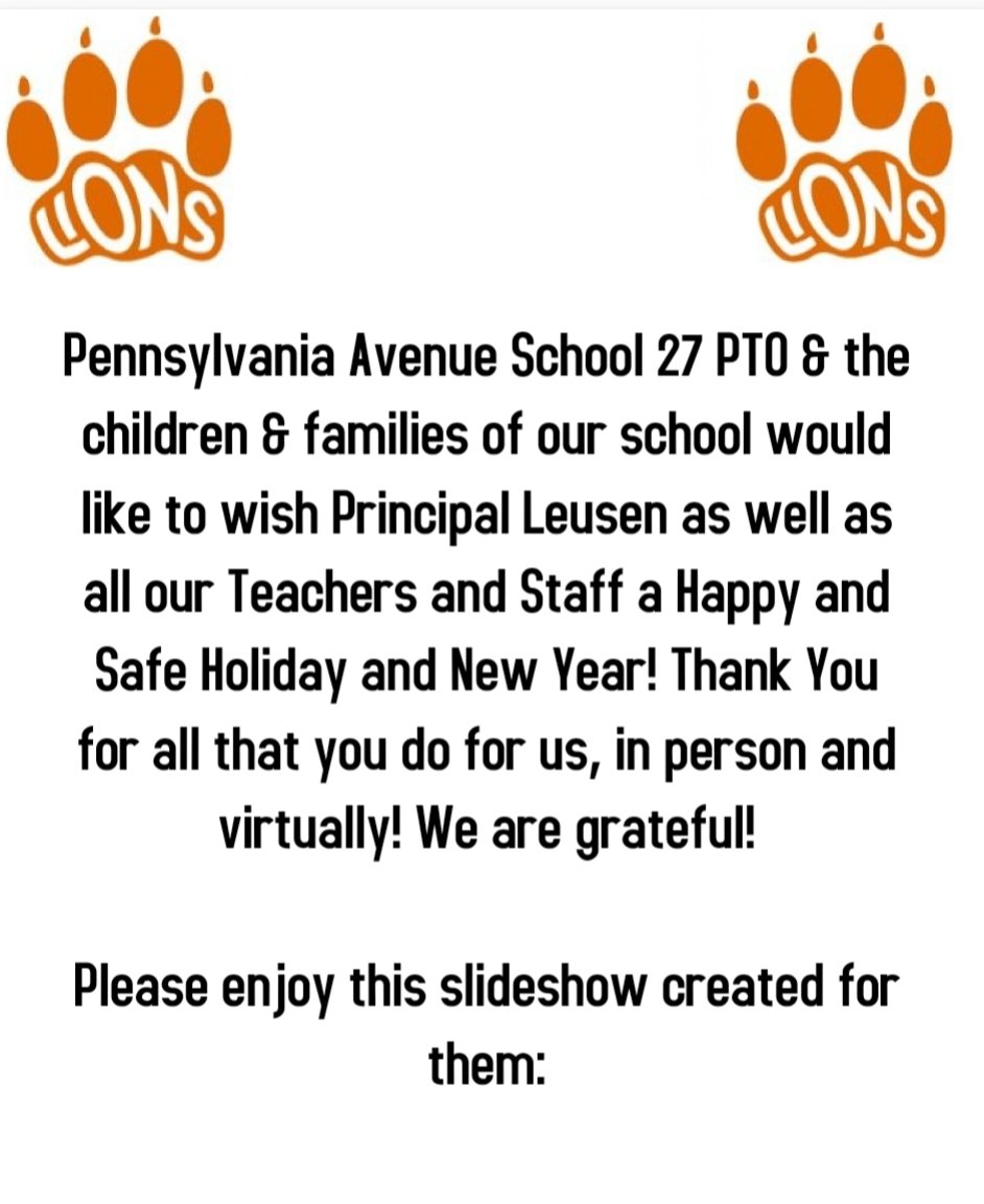 Penn Ave Sch 27 PTO tweet media