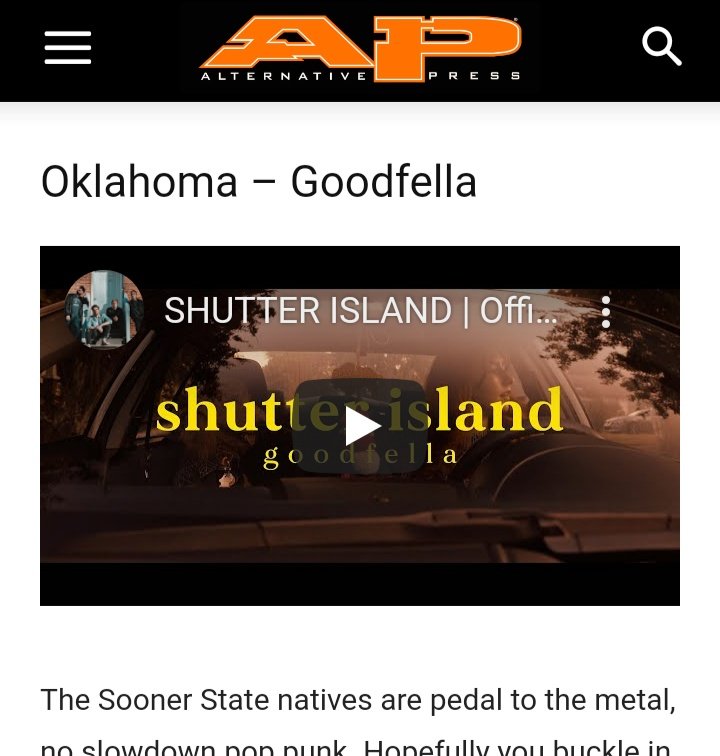 WeirderOK's tweet photo. Hyuge shouts to @AltPress for including @goodfellaok in this list! 

https://t.co/KddyN0tDh7 https://t.co/YnKYQJD5Kd