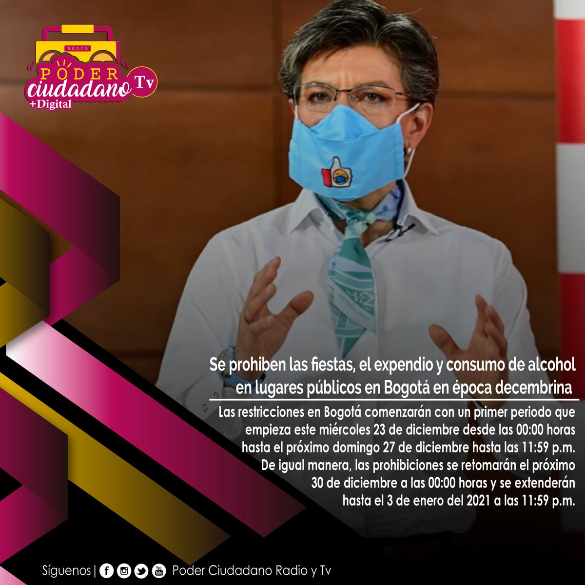 El secretario de Gobierno, Luis Ernesto Gómez, aclaró que las familias bogotanas sí pueden consumir bebidas alcohólicas dentro de sus hogares, ya que la restricción aplica solamente para el espacio público.